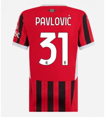 AC Milan Strahinja Pavlovic #31 Hemmatröja Kvinnor 2024-25 Kortärmad